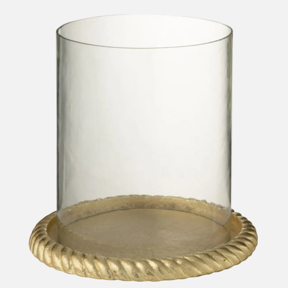 Gold Aluminium Candle Holder – Large Decorative Home Accent