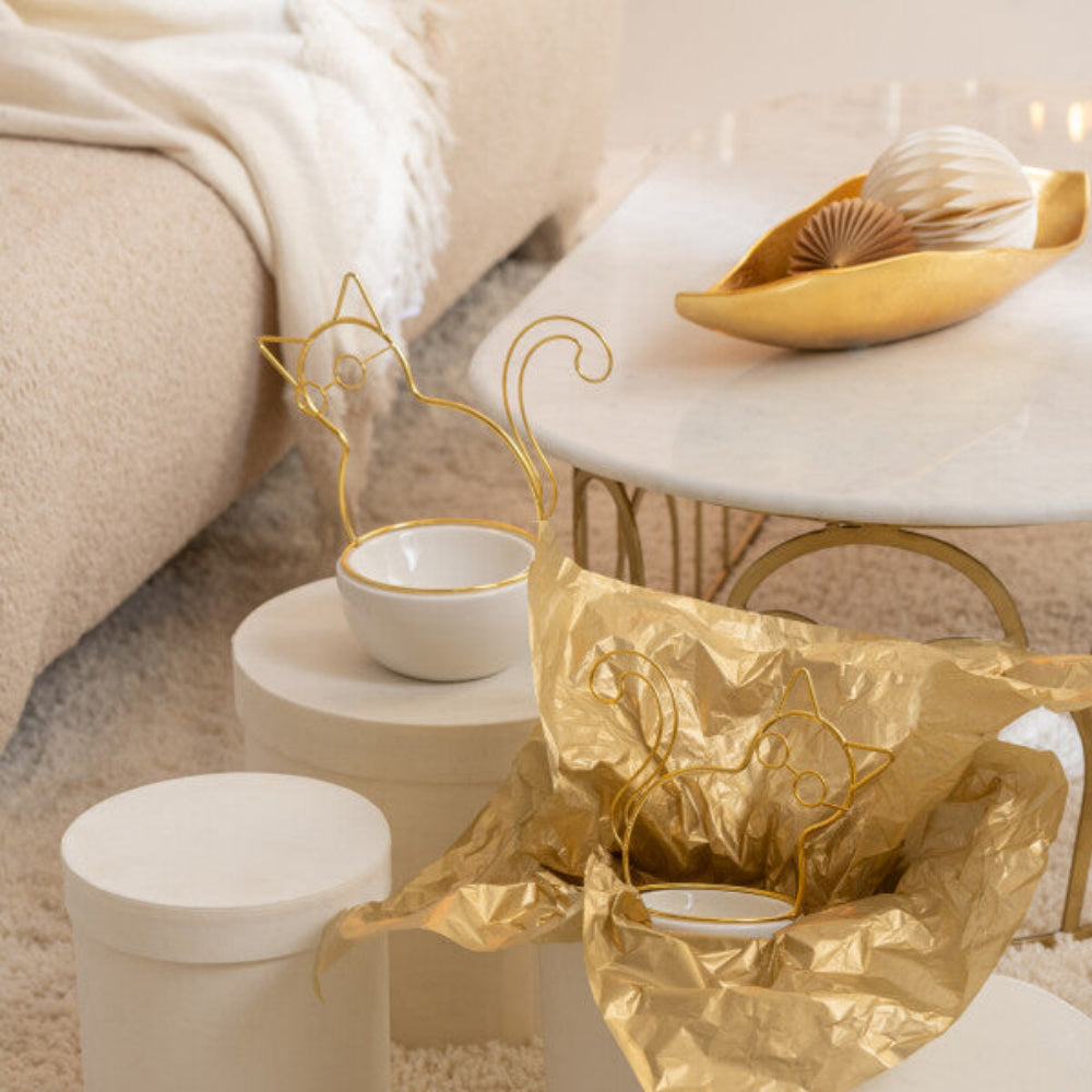 Luxury Gold Leaf Tray – Large Aluminum Decorative Platter