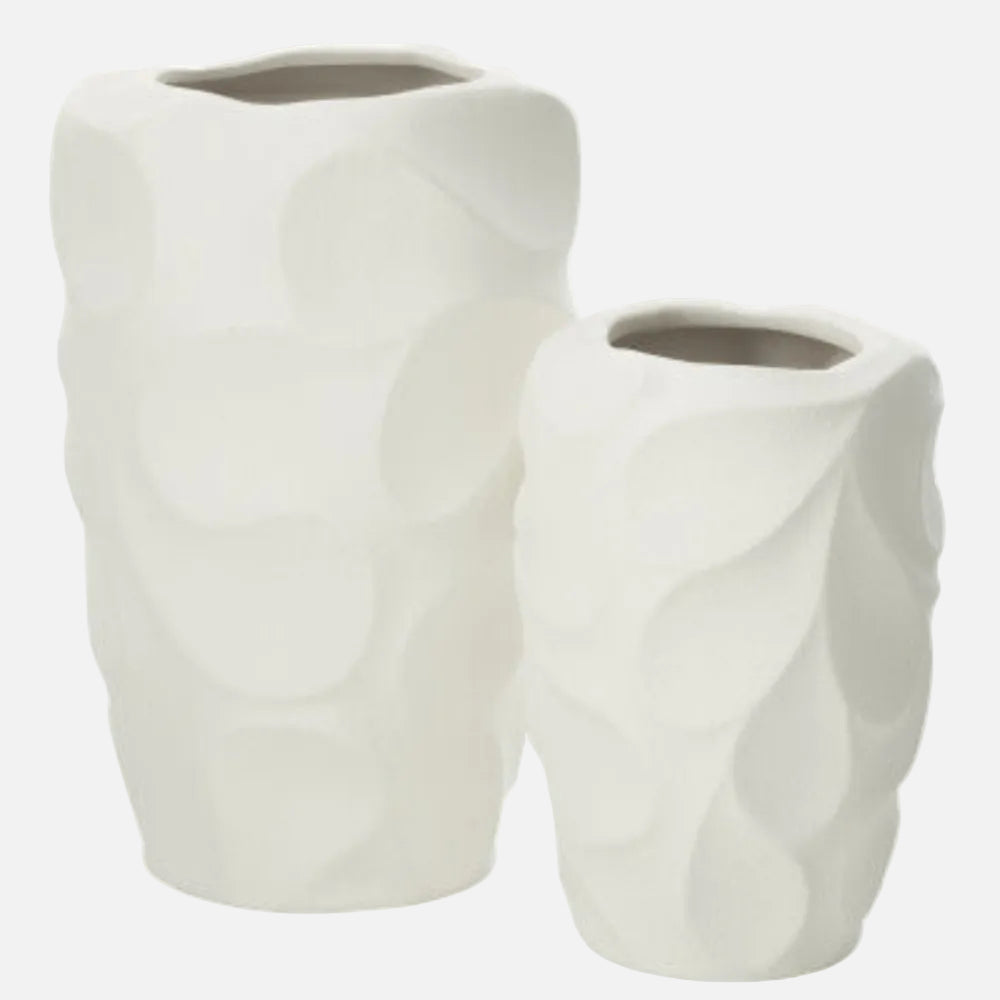Vase Mirena Large Ceramic Decorative Clay Vase – White