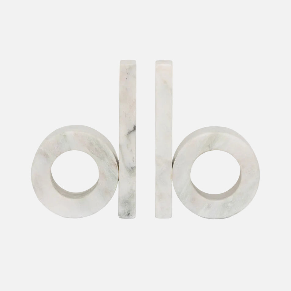Marble Bookends Set – UNC Orlin Modern Design (Set of 2)