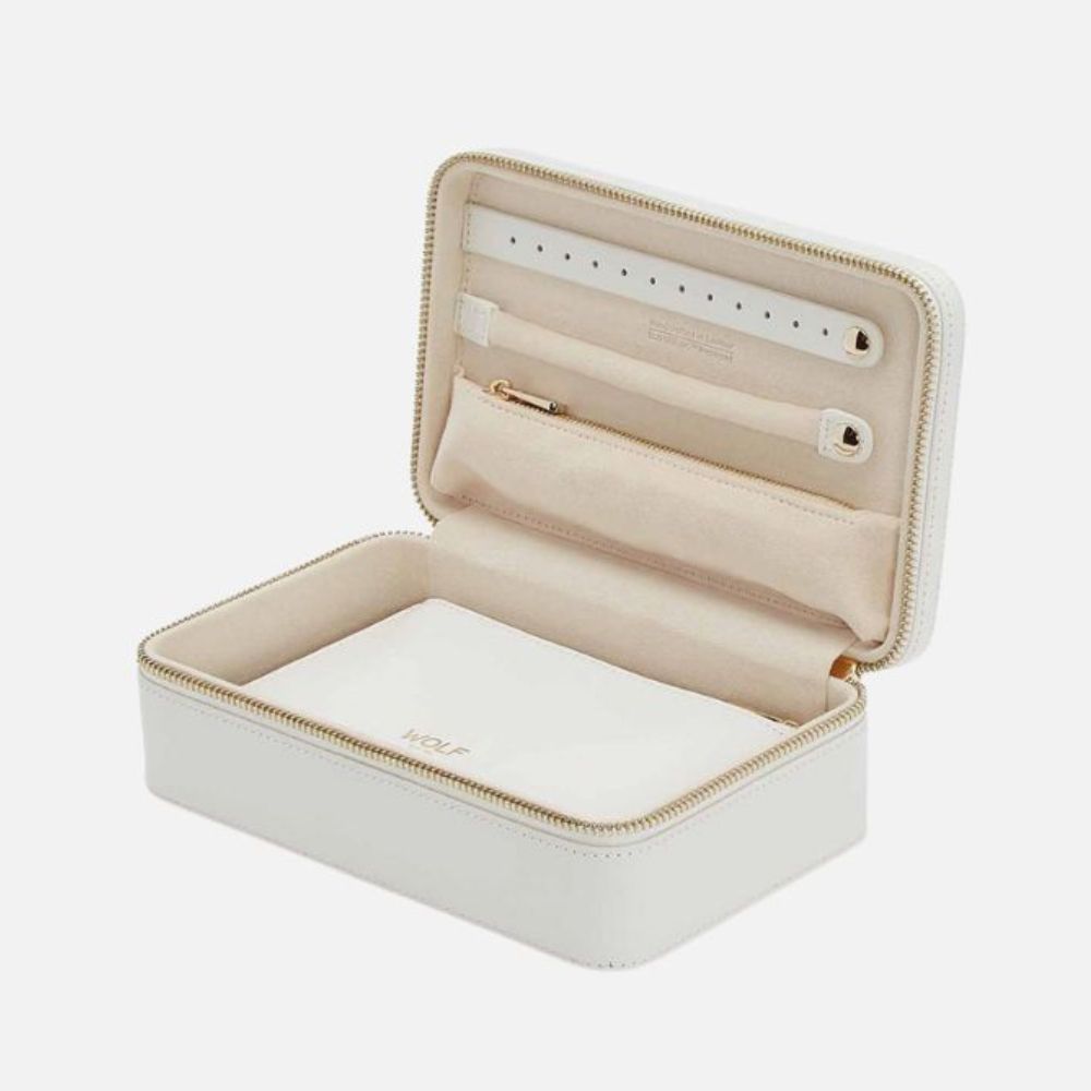 Maria Medium Zip Case, White, 21x13.5cm