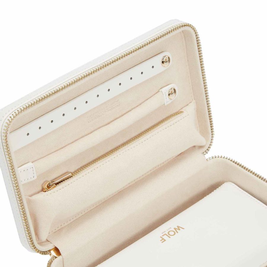 Maria Medium Zip Case, White, 21x13.5cm