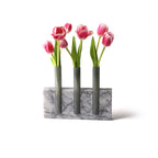 Zoya Stones Lilac marble tube vase, angle view