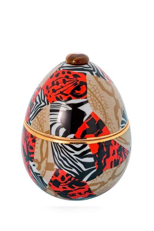 Africa Ceramic Egg Candle Snake Temptation, 220 g - Maison7