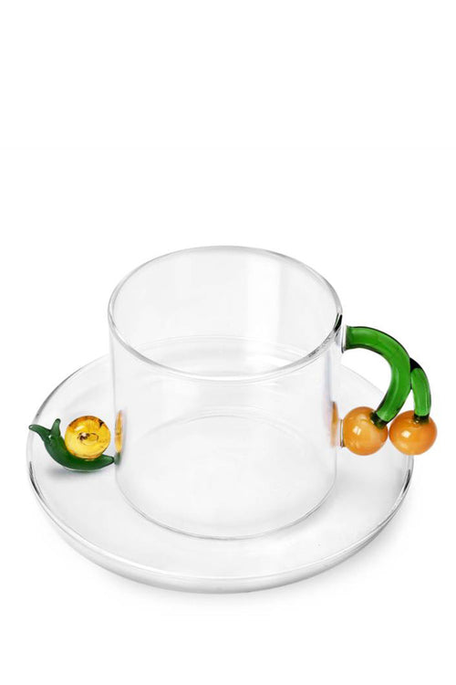 Fruit & Flowers Teacup & Saucer, 300ml