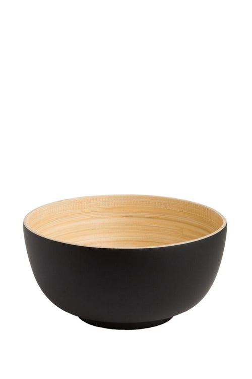 TCHON Bamboo Salad Bowl, 24 cm, Matte Black - Maison7